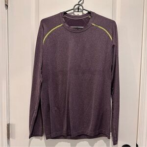 lululemon athletica Purple Long Sleeve Tee with Contrast Stitching